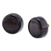 Highsider Micro Disc Motorrad LED Blinker Schwarz/Rauch E-GeprüFt (Paar)