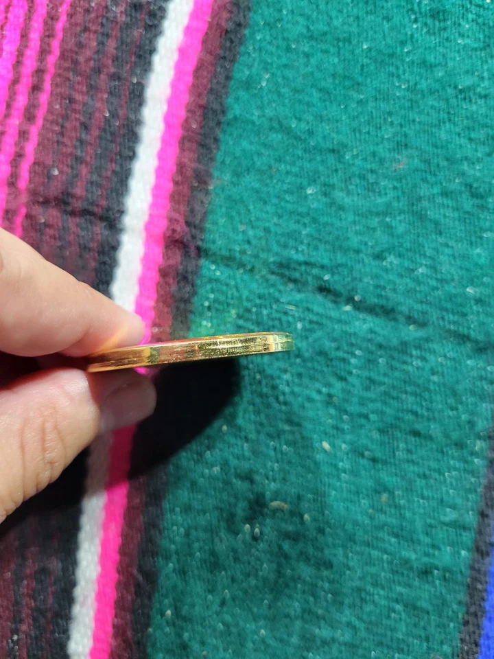 Vintage Mortal Kombat Banhado a Ouro 18k Pog Slammer - Imagem 2 de 4