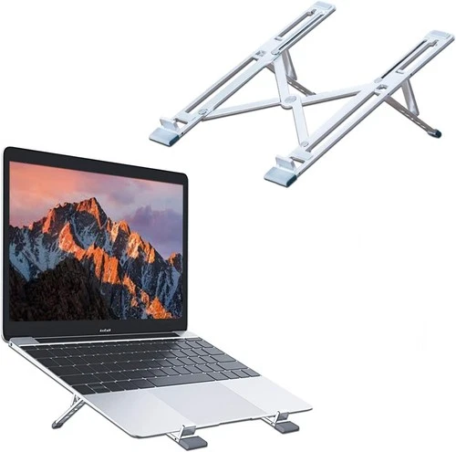 Steady Portable Laptop Stand – Foldable Aluminum Riser for Laptops Lightweight