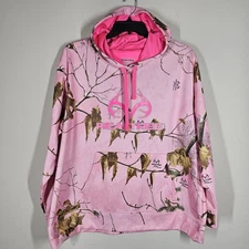 Realtree Hoodie, Women's Size XXL (54") Bright Pink, Pullover, Long Sleeve