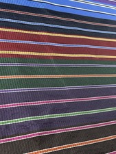 British manufactured, multi stripe silk, scarves, crafts 1m x 3m #168
