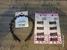 Mixed Lot Of Hair Accessories. Pack Headbands 2 Packs Mini Bobby Pins.