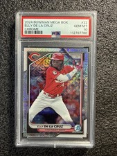 2024 Bowman Mega Box Chrome Mojo Refractor #22 Elly De La Cruz RC Reds PSA 10