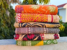 Indian Wholesale LOT Throw Blanket Kantha Quilt Vintage Cotton Bedspreads Gifts