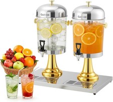 Stainless Steel Drink Dispenser with Ice Core Stand for Cold Beverage Service