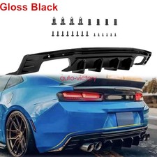 Fits 2016-2024 Chevy Camaro Ss Lt1 Ls Rear Bumper Lip Diffuser Glossy Black Fits 2016-2024 Chevy Camaro Ss Lt1 Ls Rear Bumper Lip Diffuser Glossy Black