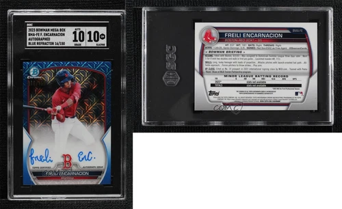 2023 Bowman Blue Refractor /150 Freili Encarnacion #BMA-FE SGC 10 GEM Auto