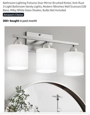 VOLISUN 3-Light Bathroom Fixture Bathroom Vanity Light. NEW!