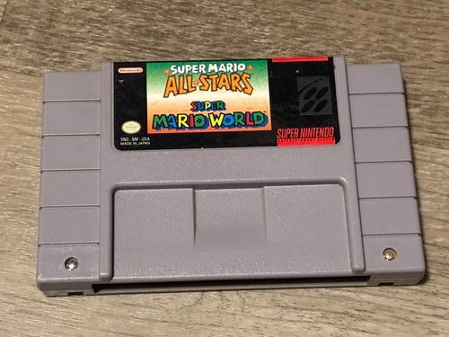 Super Mario All-Stars + World Super Nintendo Snes Cleaned & Tested Authentic