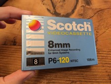 Scotch 8 1991 Videocassettes 8mm P6-120 NTSC 106m Tape SEALED NEW