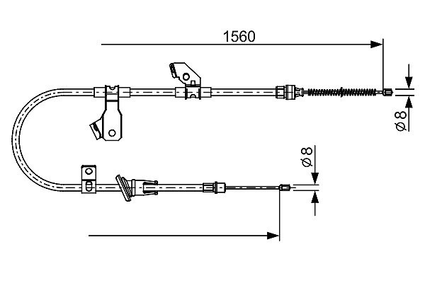 Bosch Seilzug, Feststellbremse Hinten, Rechts U.A. FüR Mitsubishi, Smart-image