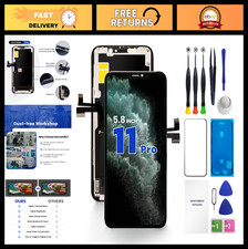 iPhone 11 Pro Screen Replacement Kit - 5.8" FHD Display, Tools, Tempered Glass,