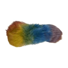 Rainbow Fox Tail - Real Fox Fur