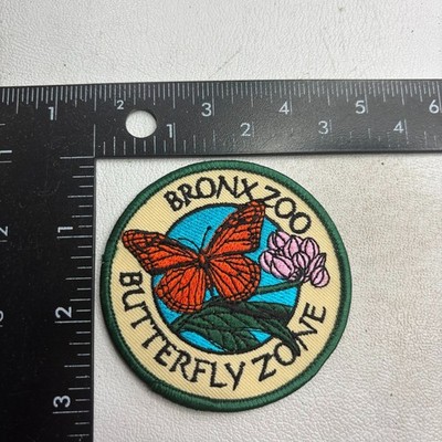 BUTTERFLY ZONE BRONX ZOO New York Embroidered Patch (Wildlife Animal Insect)64D9