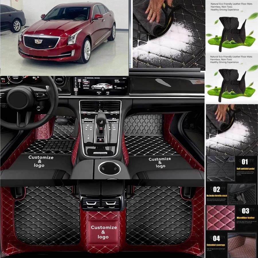 For Cadillac CTS sedan Car Floor Mats Handmade Liners Anti-Slip Carpets Foto 4 de 4