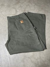 Forrest Green Carhartt Pants Size 40x30 Relaxed Fit Straight Leg Men's