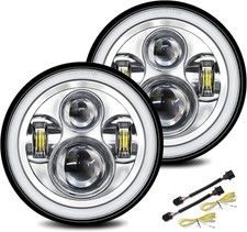 2Pcs 7 Inch Led Headlight round DOT Approved H6024 Led Headlight DRL Turn Signal