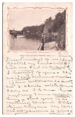 1903 Swiss Lake Village, Mohonk Lake, New York Postcard