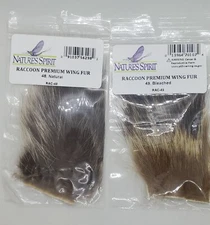 Nature's Spirit PREMIUM RACCOON WING FUR for Fly & Jig Tying
