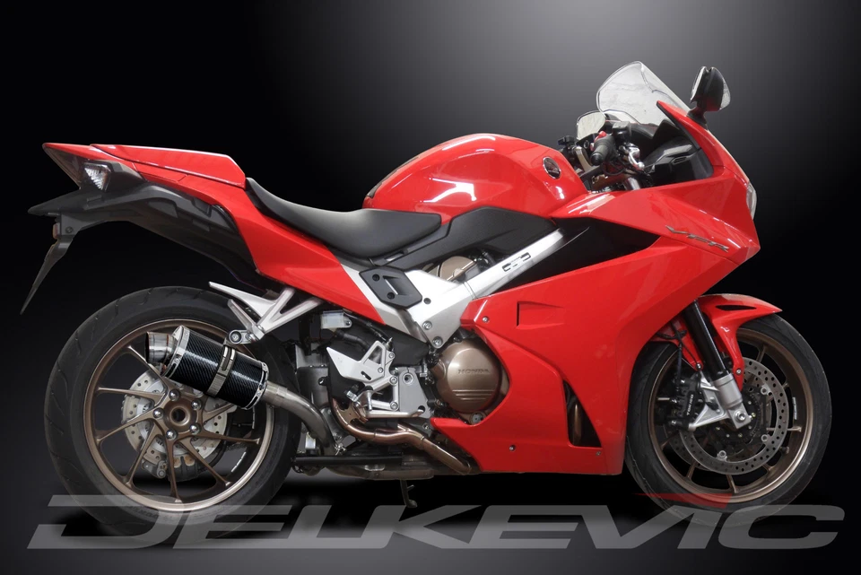 Kit silenciador escape carbono ovalado 9" Honda VFR800F Interceptor 2014-2016 Foto 4 de 4