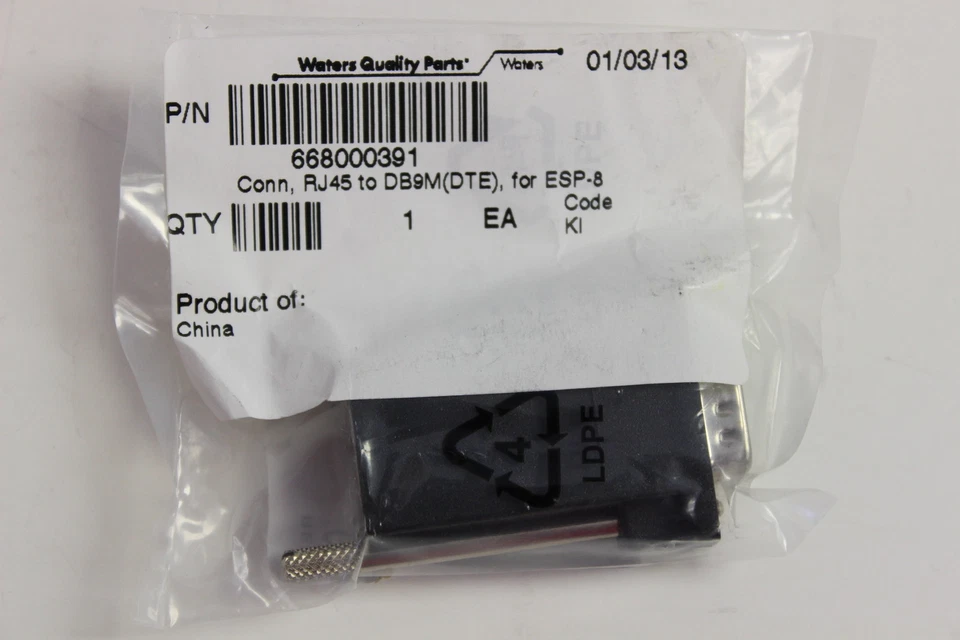 AVOCENT 210094 RJ45 TO DB9M DTE CONNECTOR FOR ESP-8 WATERS PN 668000391 NEW - Image 2 of 4