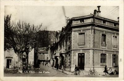 Old postcard Le TEIL La Poste (660667)