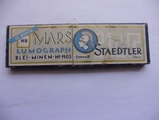 Mars-Staedtler Bleiminen "HB" in Originaler Box der 30er-40er Jahre unbenutzt