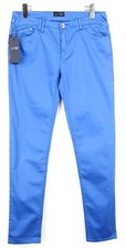 ARMANI JEANS Trousers Women's US 30 Slim Fit Zip Fly Logo Blue