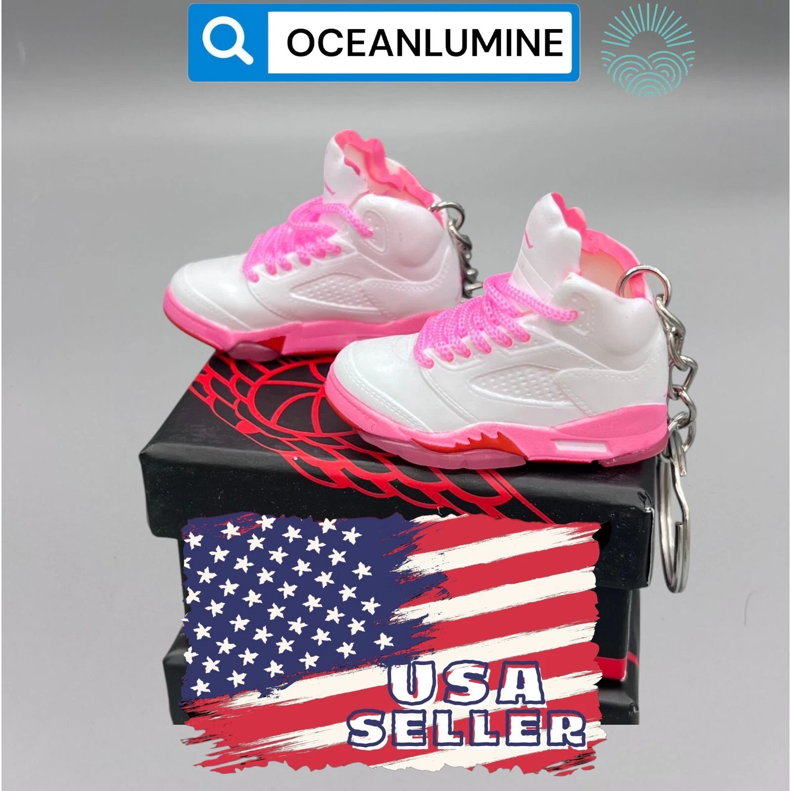 Porte clés Jordan 3D Mini Sneaker de la meilleure qualité, boîte à chaussures, boîte d'affichage option