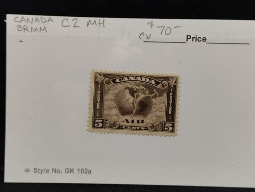 MATT'S STAMPS CANADA SCOTT #C2 AIR MAIL ISSUE, MH, CV$70 - Picture 3 of 3
