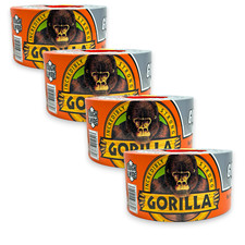 Gorilla Tape Silver Tough  Wide 2.8 in x 25 yd 71 mm x 22.8m LOT OF 4