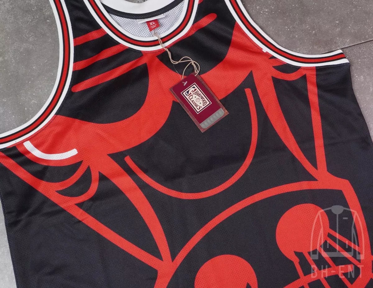 Mitchell & Ness x NBA Chicago Bulls Big Face 5.0 Black & RedBasketball Jersey