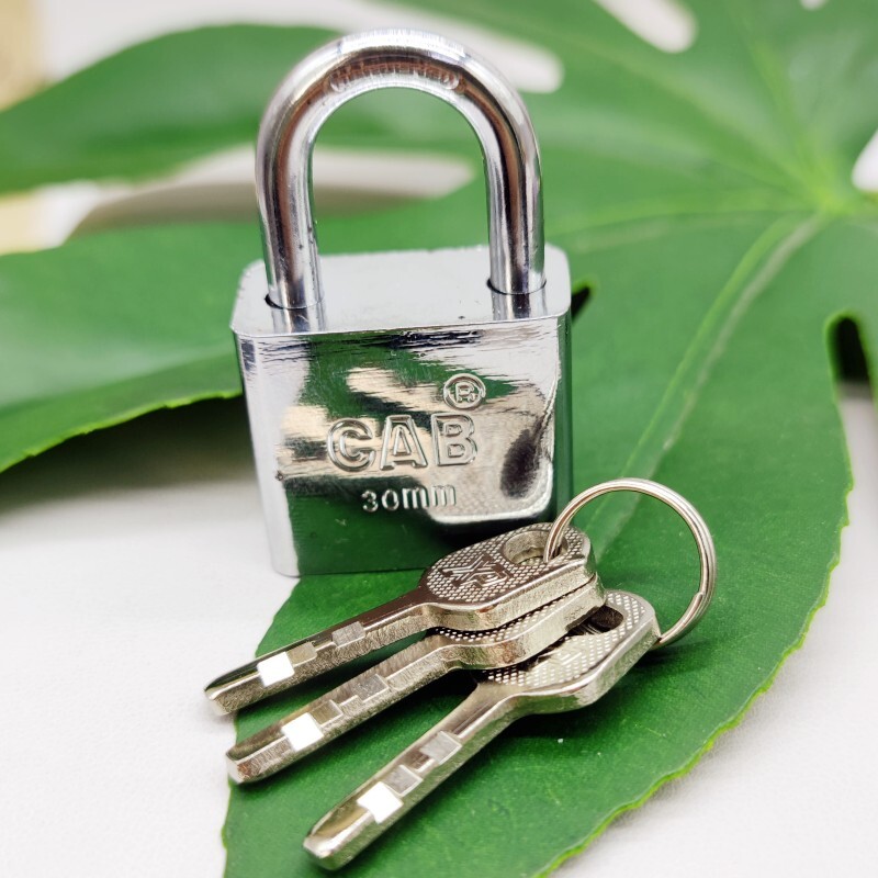 30mm Body Wide Stainless Steel Padlock Chrome Plated Shackle, Keyed Alike