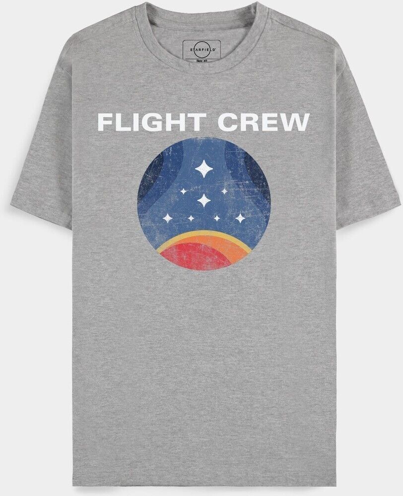 Camiseta Difuzed - Starfield - Flight Crew para Hombre Mangas Cortas Gris - Talla Grande