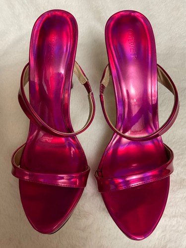 Catwalk Open Toe High Heels Sandals Hot Pink Opulent Barbie Core Party RC3 - Picture 7 of 10