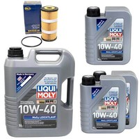 MotoröL Set Leichtlauf 10W-40 Liqui Moly 8 Liter + ÖLfilter FüR Nissan Primastar