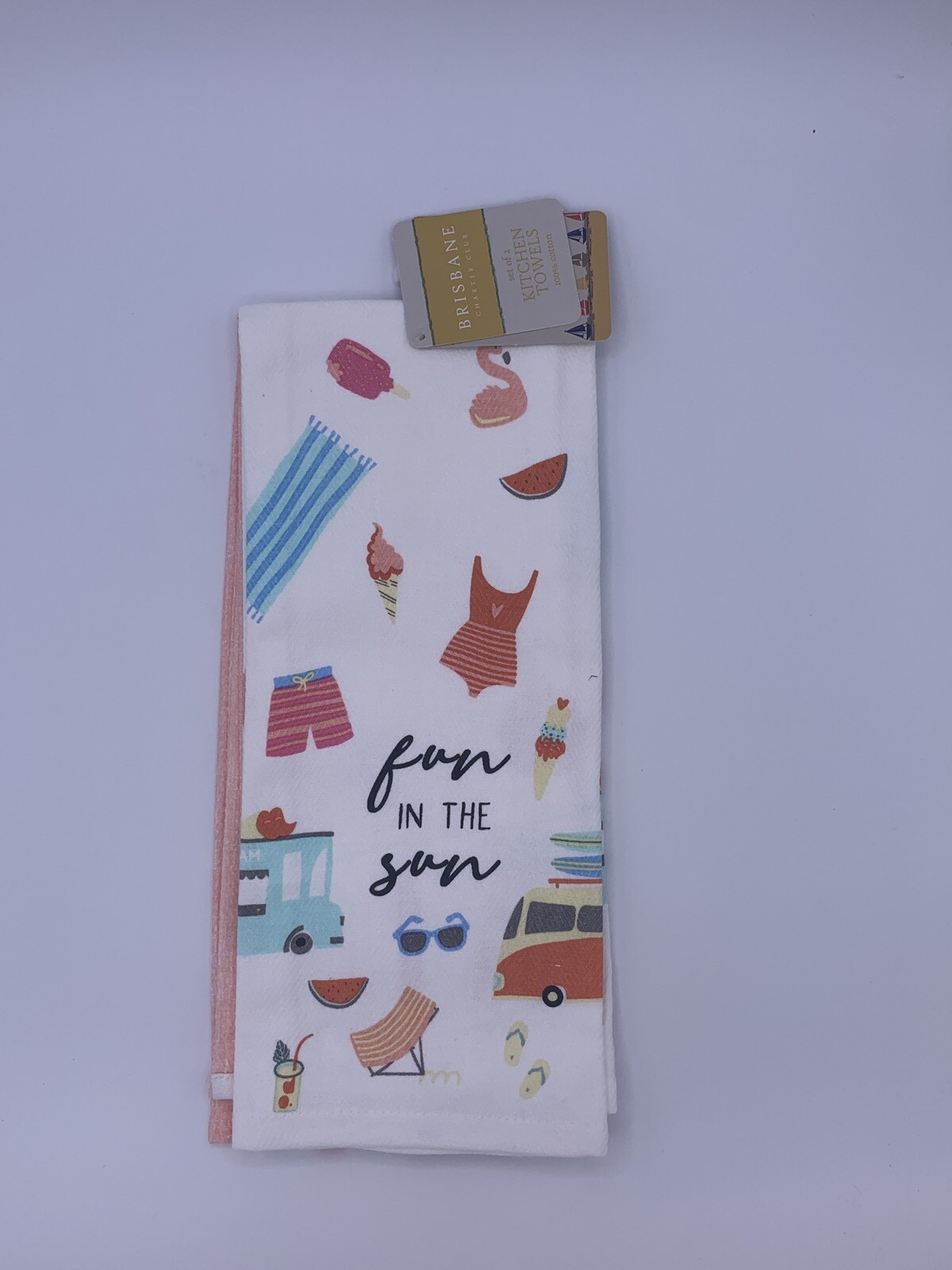 Kitchen Towels Fun Sun Stripe Brisbane Charter Club Hand Dish Towel eBay