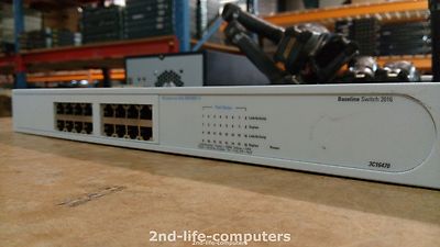 3Com 2016 3C16470 10/100Mbps Baseline Switch 16 x RJ45 16-Port NETWORK NETZWERK