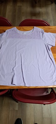 purple Basic Editions woman Size 2x tshirt