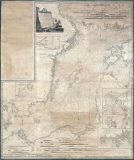 1791 John Moore Map of Nautical Chart of the Baltic Sea