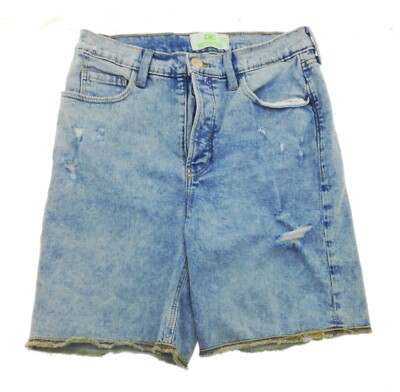 DJC Donna Jean Company Regular Jean Bermuda Shorts Button Flat Front Size 9/10
