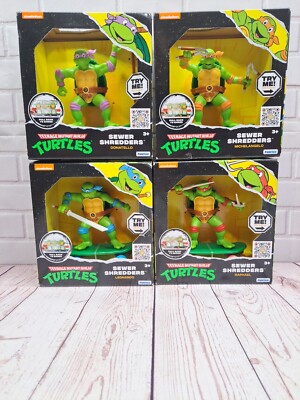 NIB Teenage Mutant Ninja Turtles TMNT Sewer Shredders 5'' Complete Set of 4