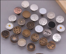 Detachable Jeans Screw Button Snap Fastener Pant Pins Nail Free Jeans Adjustable