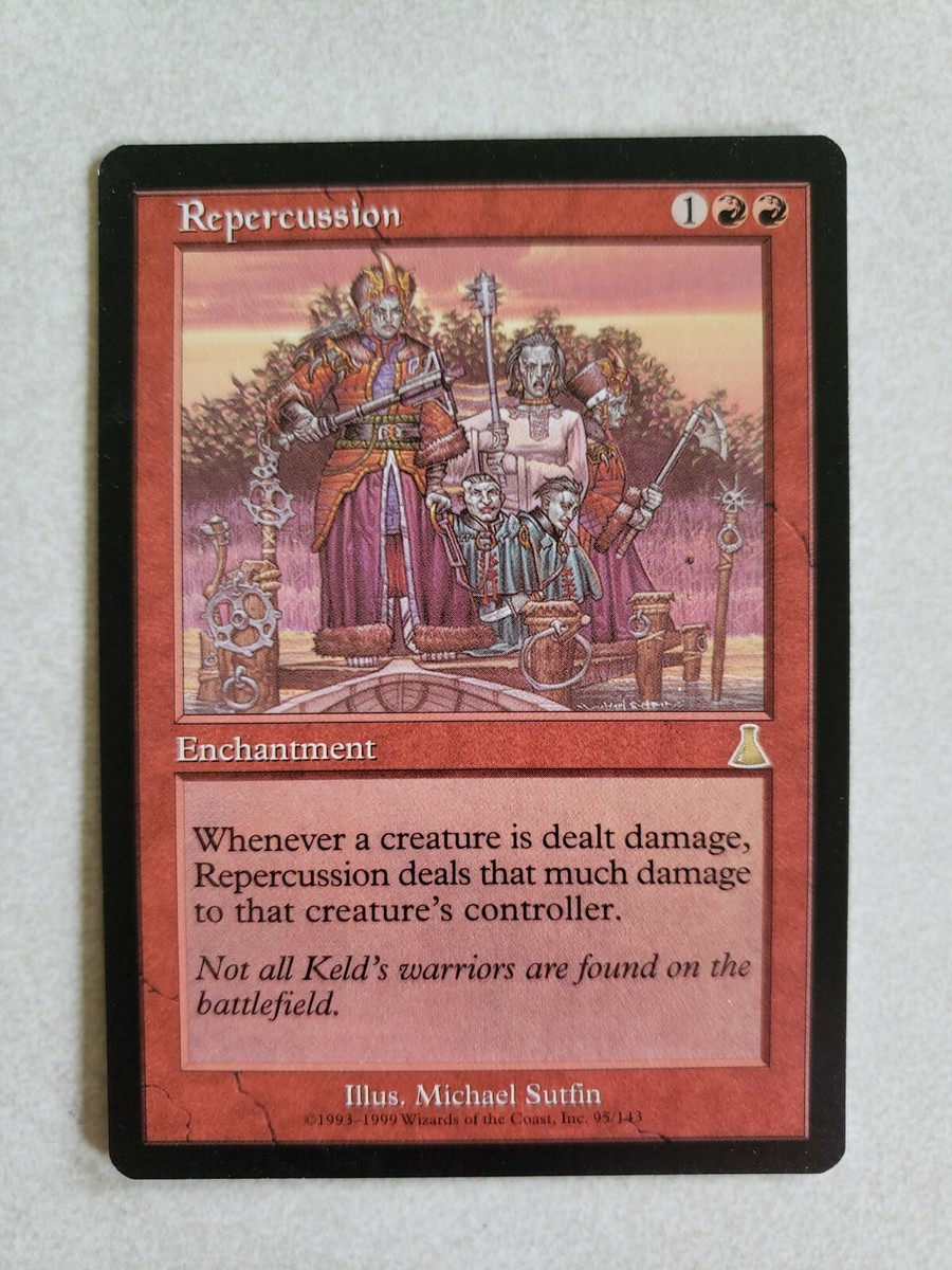 mtg cards like repercussion MTG Repercussion Urza's Destiny Regular Rare Near Mint Unplayed Vintage  1999