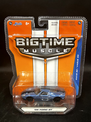 Jada Toys Big Time Muscle - 2005 Ford GT (Blue) - 1/64 Diecast Car