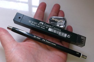 Faber-castell гафитные грифели тк9071, для цанговых карандашей, тв.6в тол.3.15мм, 10шт/уп. (4005401271062)