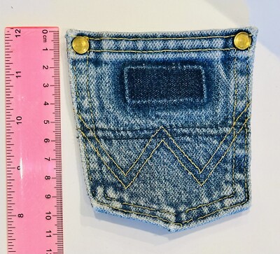Denim Pocket Patch Wrangler Patches Patch Blue Jean