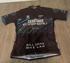 GARNEAU MEN'S MAILLOT TOUR CYCLING SHIRT MULTI PKTS SZ XL BLACK W/ DESIGNS NWT