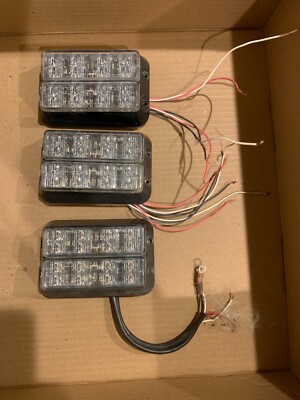 Code 3 LED X Series Double Head Amber Flashing Emergency Lights | eBay