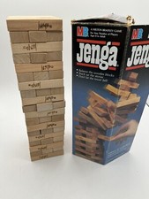 Vintage Milton Bradley Jenga Game 1986 Made In The USA Wood- Complete Original